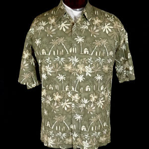 Vintage Campia Moda Island Print Hawaiian Shirt  L